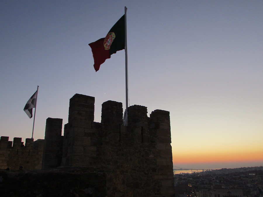 The Portuguese flag at St. Jorge's Castle